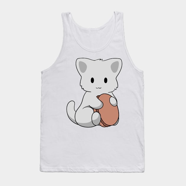 White Cat Macaron Tank Top by BiscuitSnack